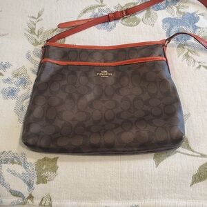 Coach Crossbody Bag in Brown and Orange